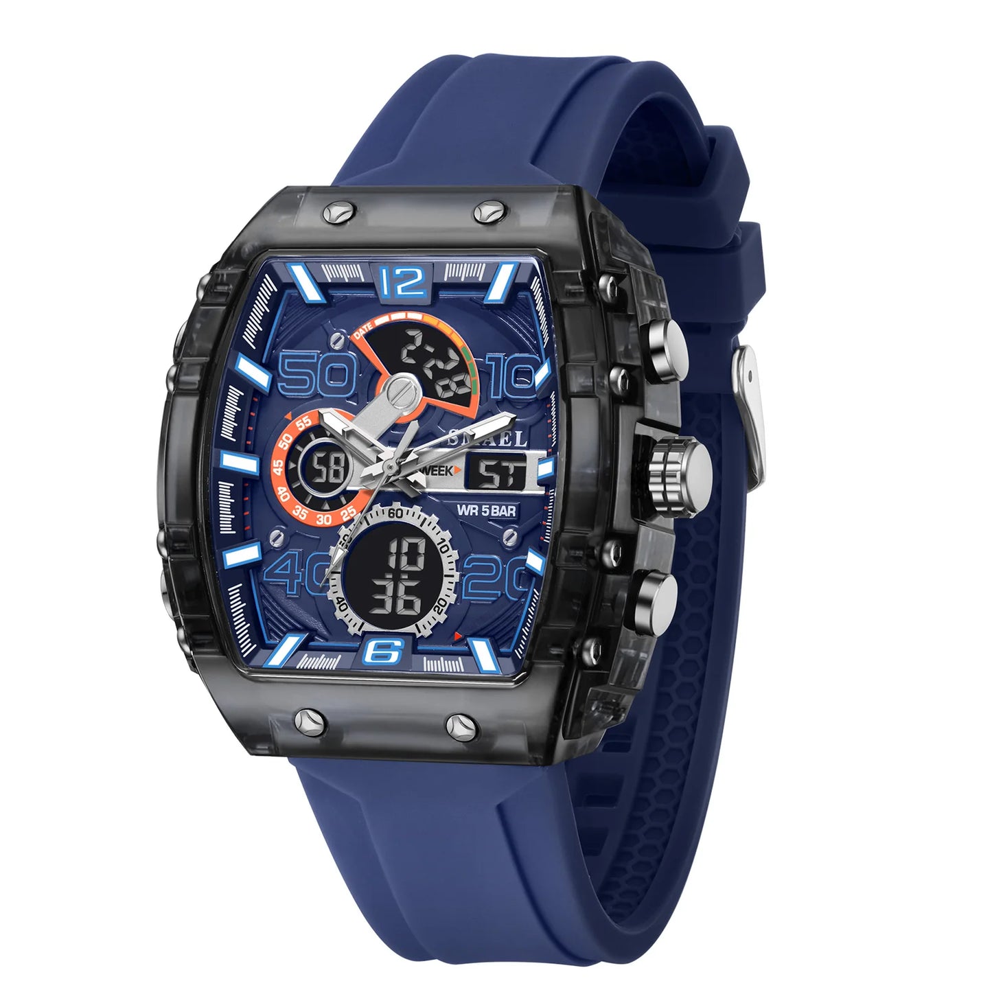 SMAEL Men's Dual Display Sports Watch – Rugged, Stylish, and Multi-Functional