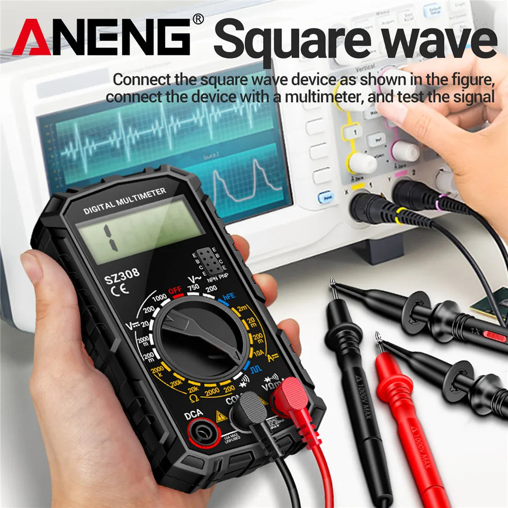 The ANENG SZ308 is a compact, user-friendly digital multimeter ideal for DIY electrical tasks