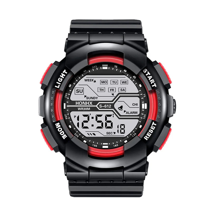 Men's Outdoor Sport Multifunction Digital Watch – Large LED Display, Waterproof & Shock Resistant