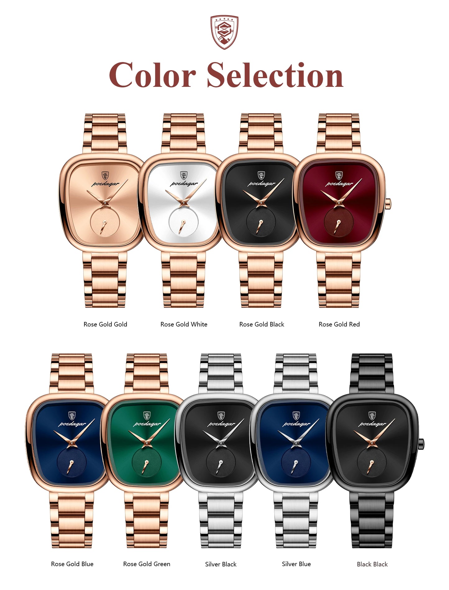 POEDAGAR Elegant Luxury Women's Quartz Watch – Waterproof Stainless Steel Timepiece