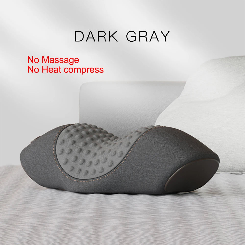 Electric Neck Massage Pillow Heating Vibration Neck Massager Back Cervical Traction Relax Sleeping Memory Foam Spine Support