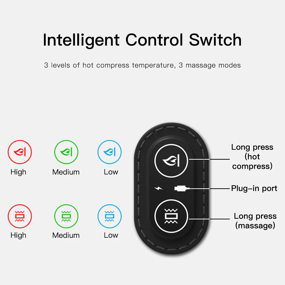 Electric Neck Massage Pillow Heating Vibration Neck Massager Back Cervical Traction Relax Sleeping Memory Foam Spine Support