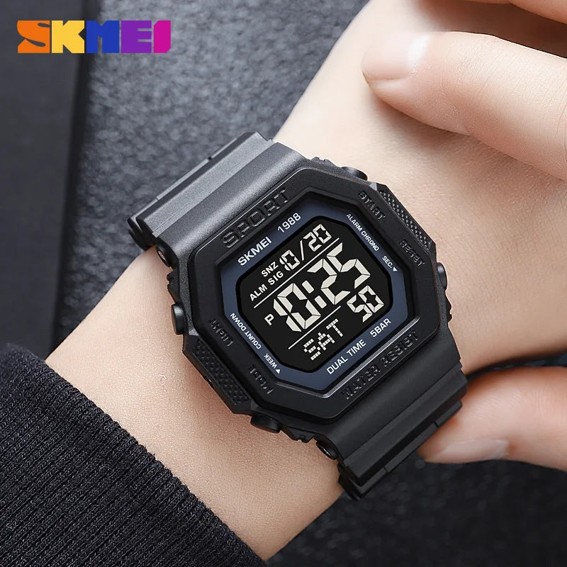 Men's Digital Sport Watch – Rugged LED Military Style