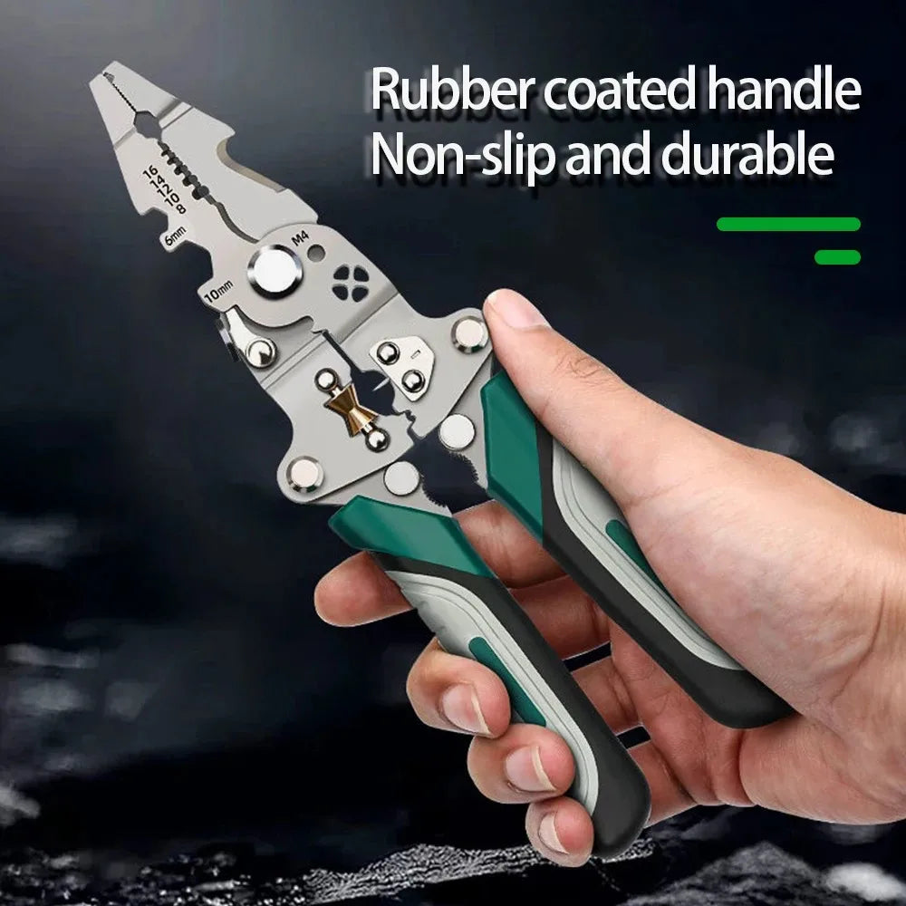Foldable Wire Stripper & Multi-Function Crimping Pliers