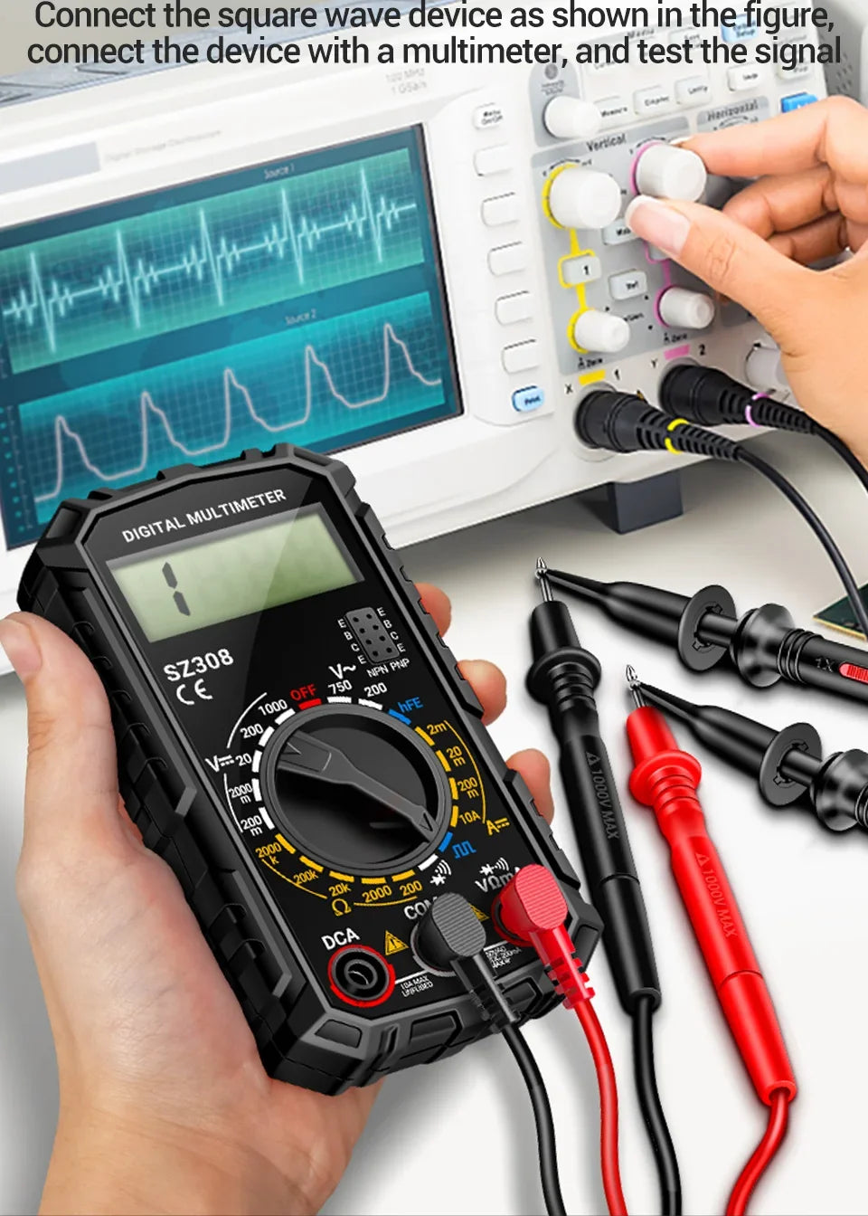 The ANENG SZ308 is a compact, user-friendly digital multimeter ideal for DIY electrical tasks