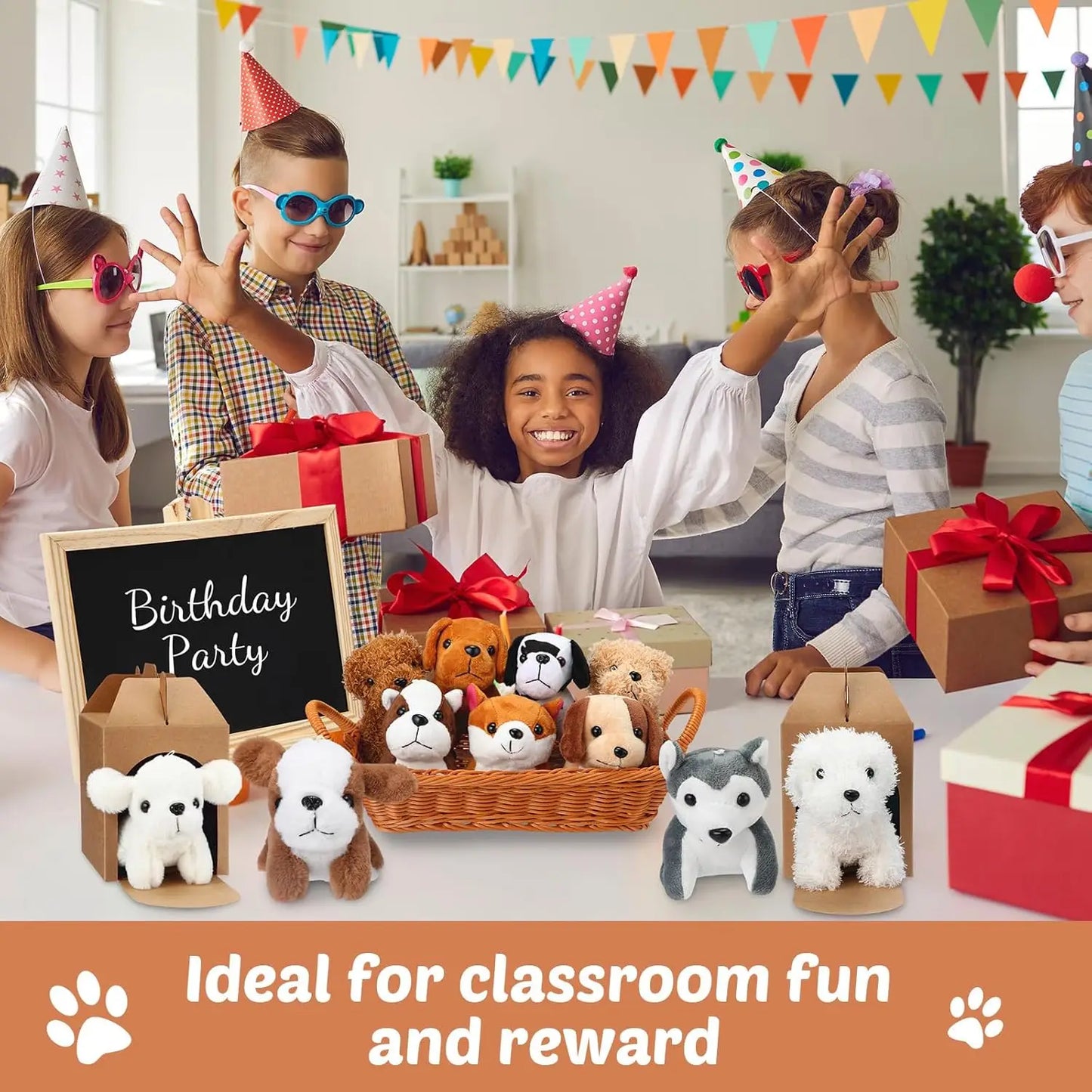 18-Piece Mini Plush Stuffed Puppy Dogs – Soft Party Favors, Gifts & Decor for Kids and Adults