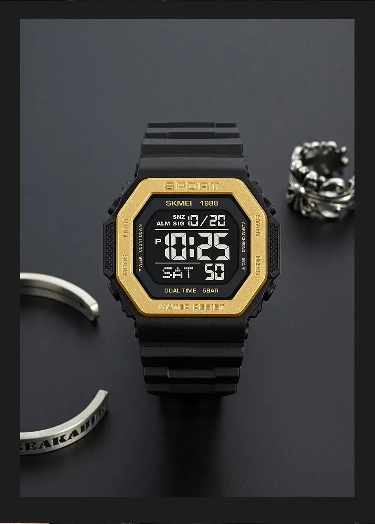 Men's Digital Sport Watch – Rugged LED Military Style