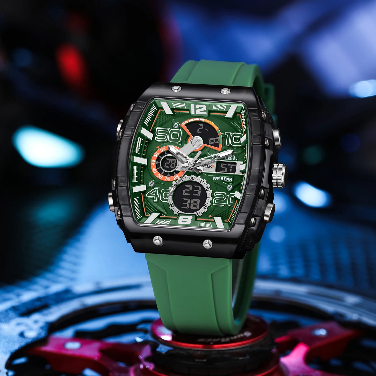 SMAEL Men's Dual Display Sports Watch – Rugged, Stylish, and Multi-Functional
