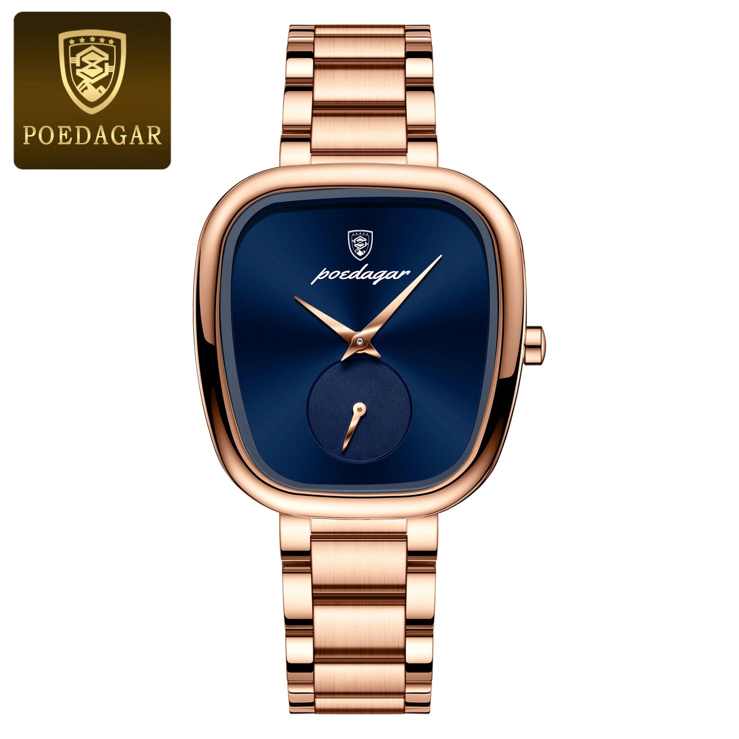 POEDAGAR Elegant Luxury Women's Quartz Watch – Waterproof Stainless Steel Timepiece