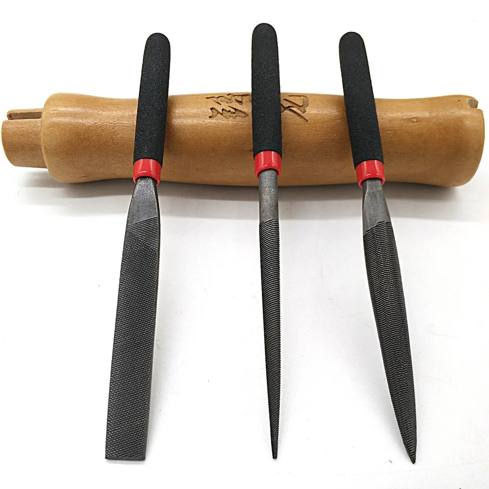 Mini Steel File Set – Flat, Round, Half-Round Files for Woodworking & Precision Work