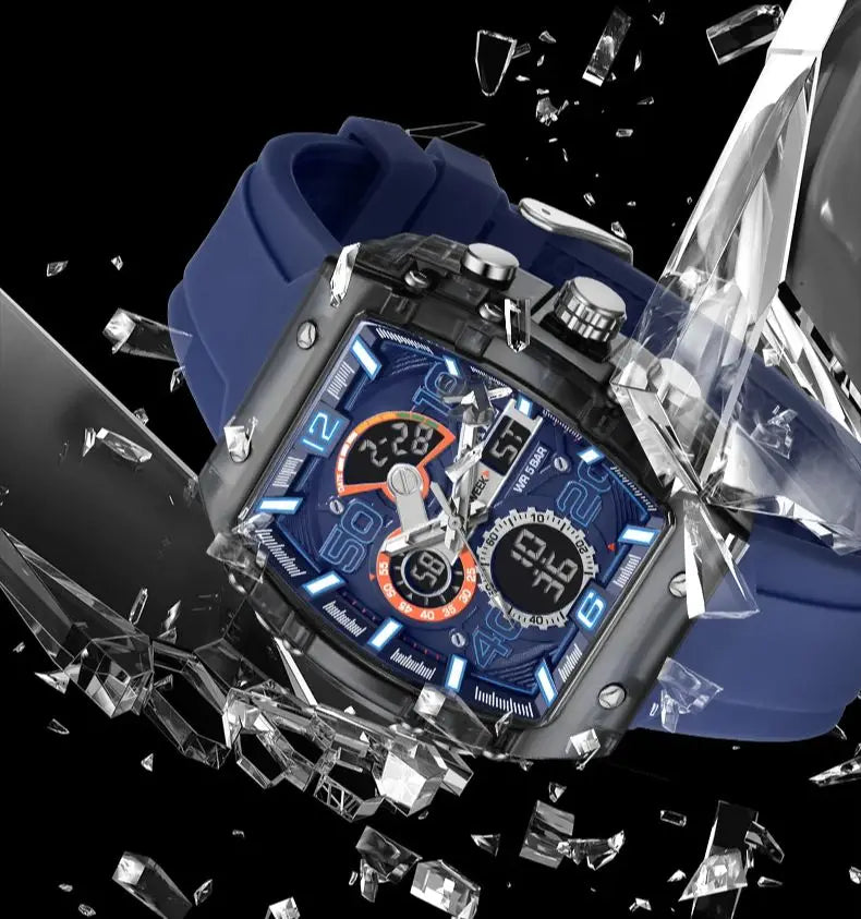 SMAEL Men's Dual Display Sports Watch – Rugged, Stylish, and Multi-Functional