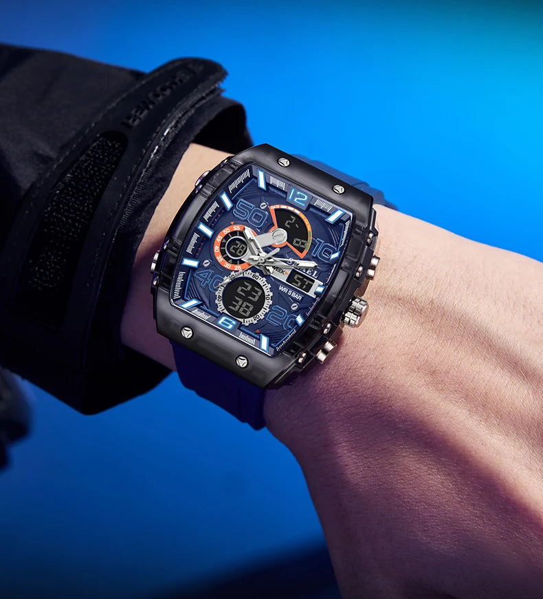 SMAEL Men's Dual Display Sports Watch – Rugged, Stylish, and Multi-Functional