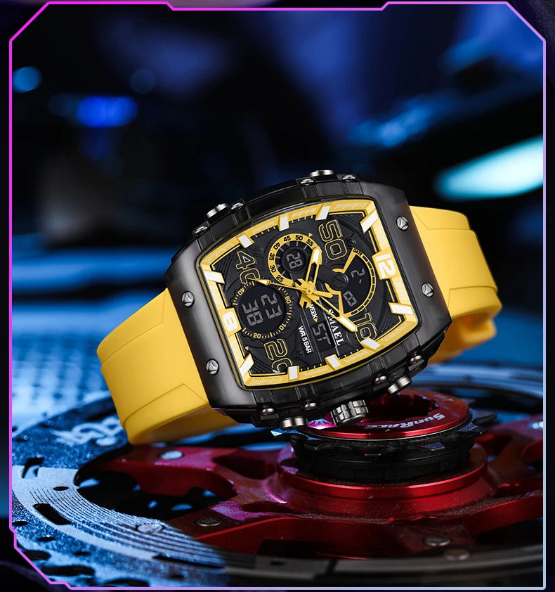 SMAEL Men's Dual Display Sports Watch – Rugged, Stylish, and Multi-Functional
