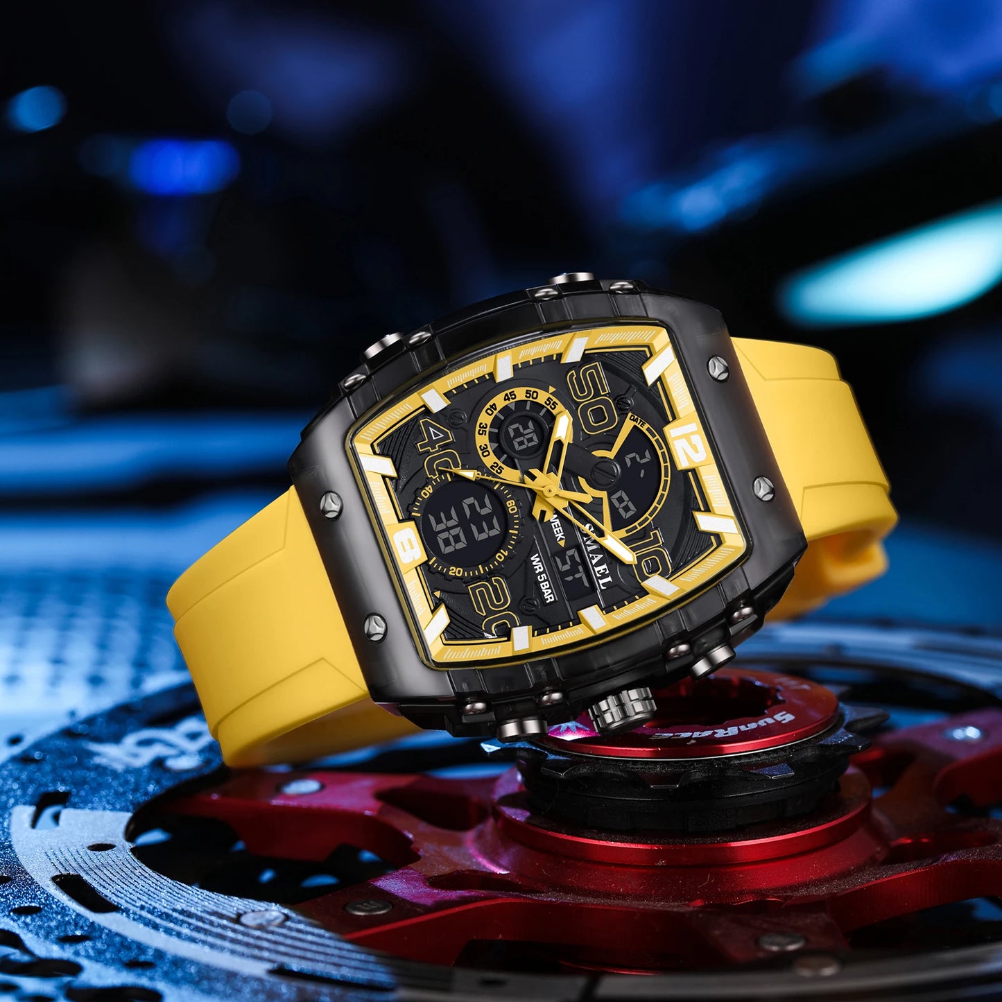 SMAEL Men's Dual Display Sports Watch – Rugged, Stylish, and Multi-Functional