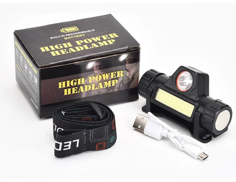 MEREDITH Rechargeable COB LED Headlamp – Magnetic, Waterproof, Super Bright