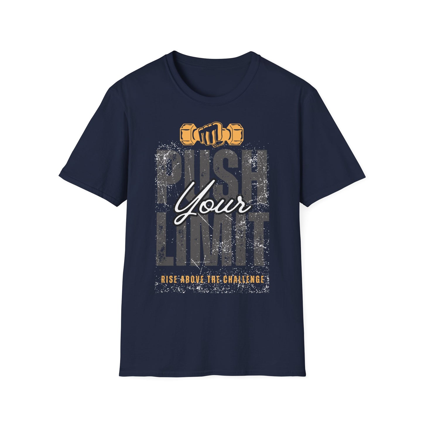 Motivational Fitness T-Shirt - 'Push Your Limit' - Unisex Softstyle Tee for Gym Lovers