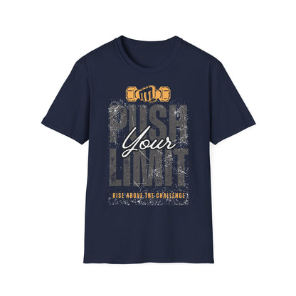 Motivational Fitness T-Shirt - 'Push Your Limit' - Unisex Softstyle Tee for Gym Lovers