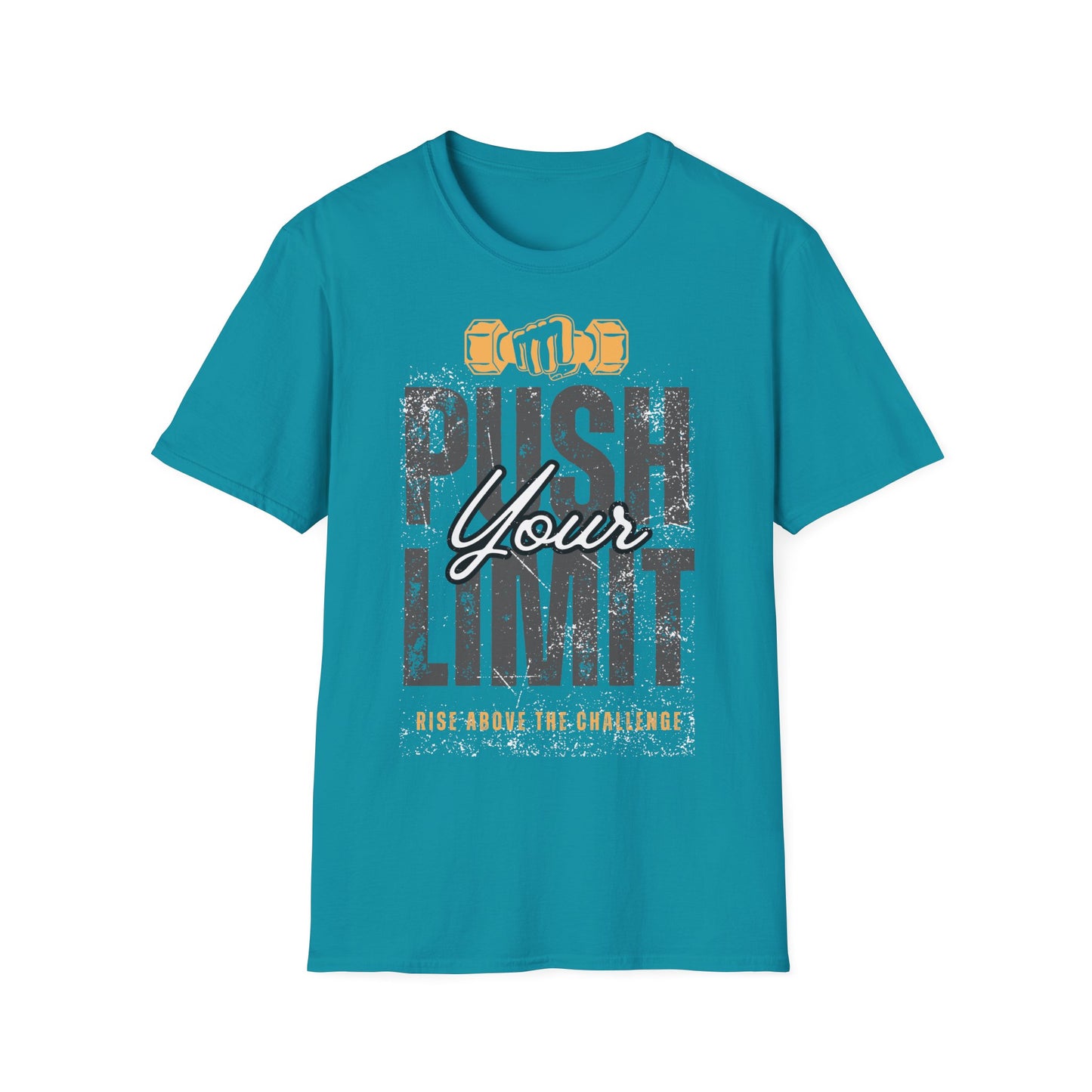 Motivational Fitness T-Shirt - 'Push Your Limit' - Unisex Softstyle Tee for Gym Lovers