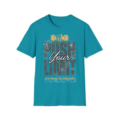 Motivational Fitness T-Shirt - 'Push Your Limit' - Unisex Softstyle Tee for Gym Lovers