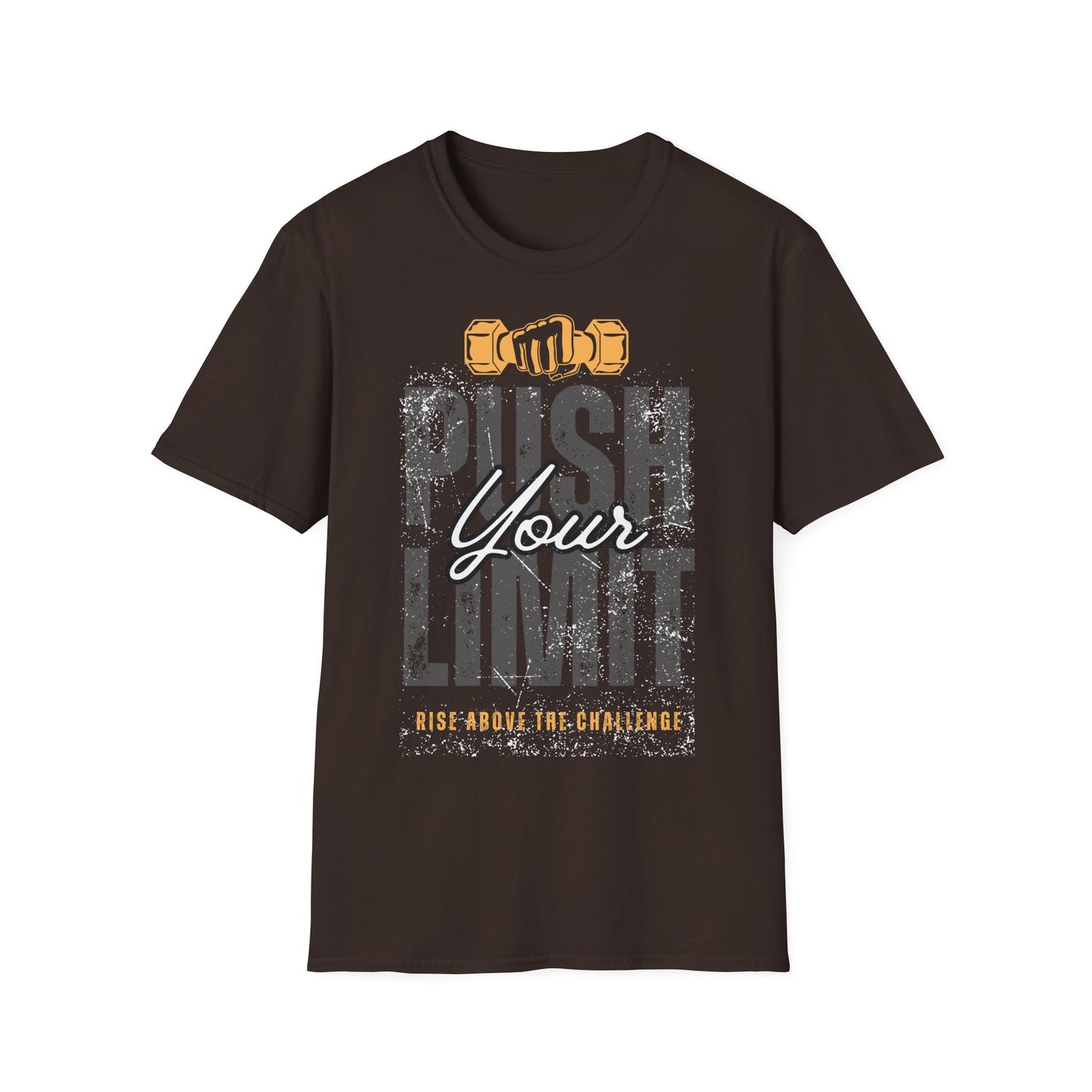Motivational Fitness T-Shirt - 'Push Your Limit' - Unisex Softstyle Tee for Gym Lovers