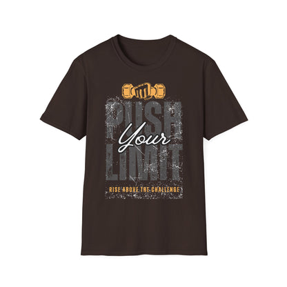 Motivational Fitness T-Shirt - 'Push Your Limit' - Unisex Softstyle Tee for Gym Lovers