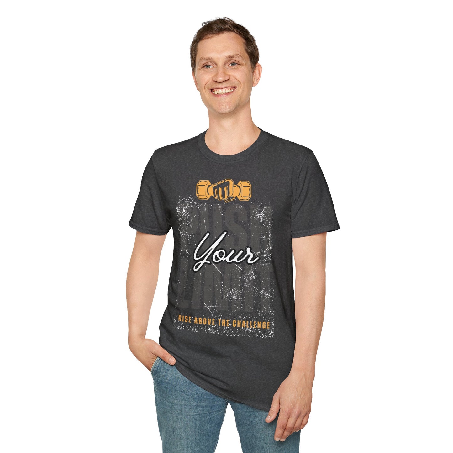 Motivational Fitness T-Shirt - 'Push Your Limit' - Unisex Softstyle Tee for Gym Lovers