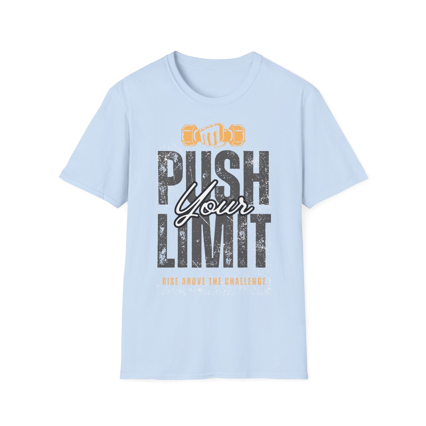 Motivational Fitness T-Shirt - 'Push Your Limit' - Unisex Softstyle Tee for Gym Lovers
