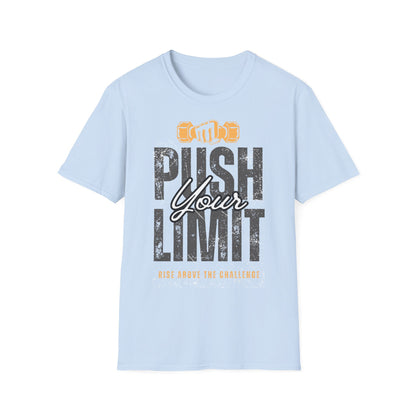 Motivational Fitness T-Shirt - 'Push Your Limit' - Unisex Softstyle Tee for Gym Lovers