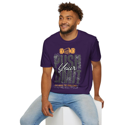Motivational Fitness T-Shirt - 'Push Your Limit' - Unisex Softstyle Tee for Gym Lovers