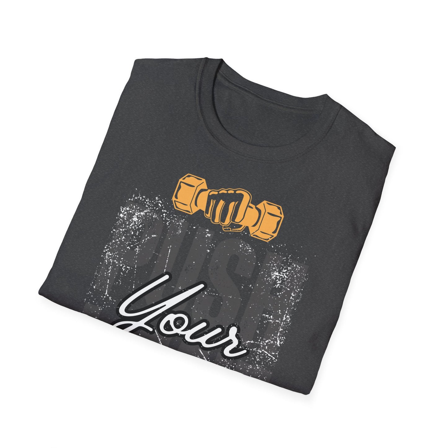 Motivational Fitness T-Shirt - 'Push Your Limit' - Unisex Softstyle Tee for Gym Lovers