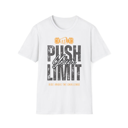 Motivational Fitness T-Shirt - 'Push Your Limit' - Unisex Softstyle Tee for Gym Lovers