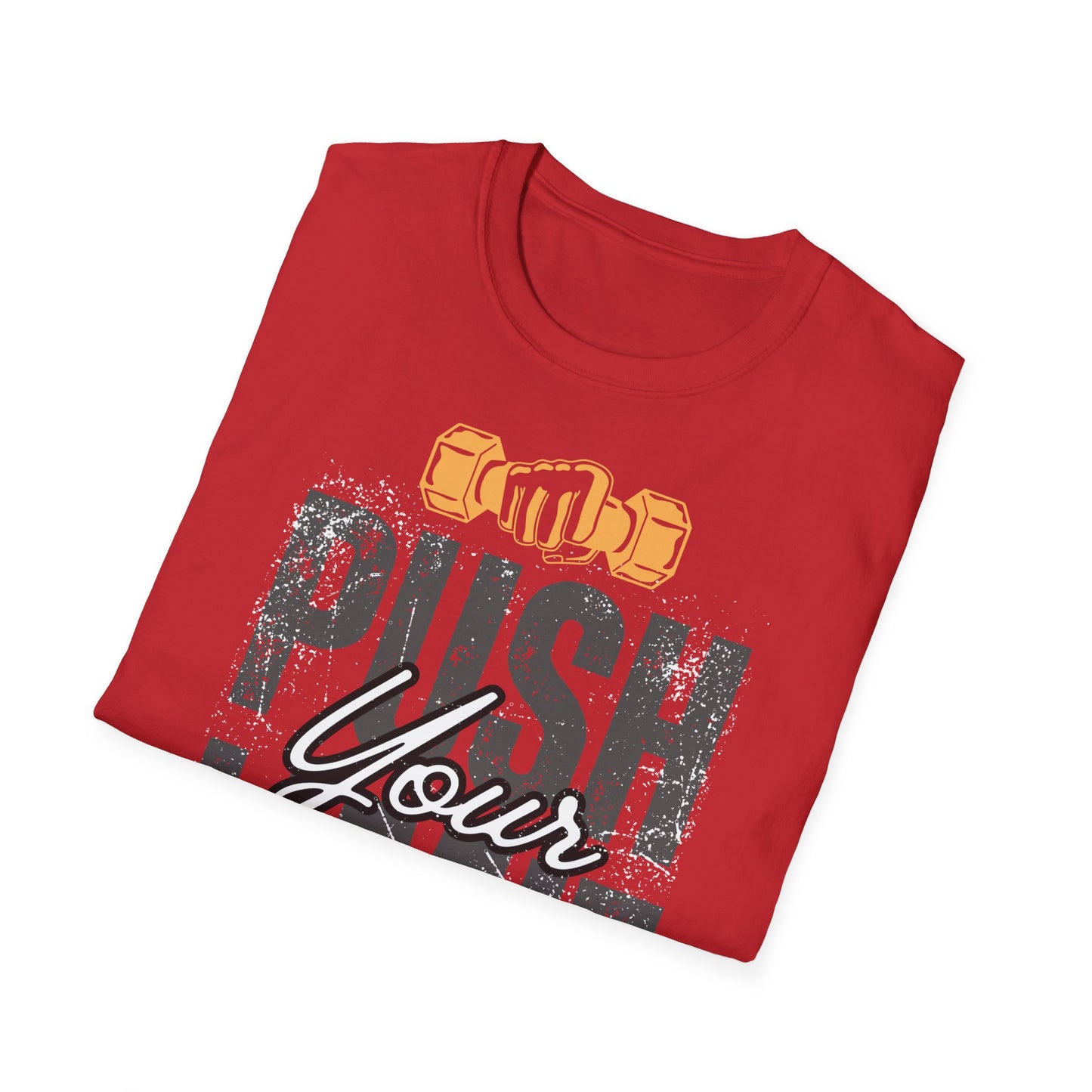 Motivational Fitness T-Shirt - 'Push Your Limit' - Unisex Softstyle Tee for Gym Lovers