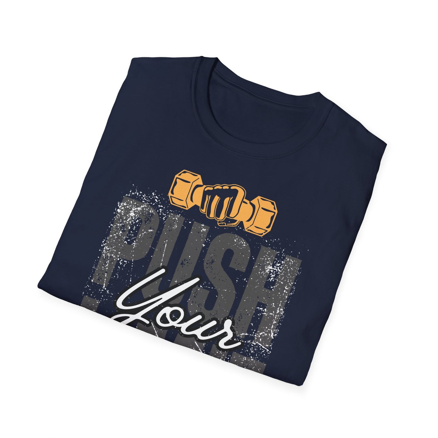Motivational Fitness T-Shirt - 'Push Your Limit' - Unisex Softstyle Tee for Gym Lovers