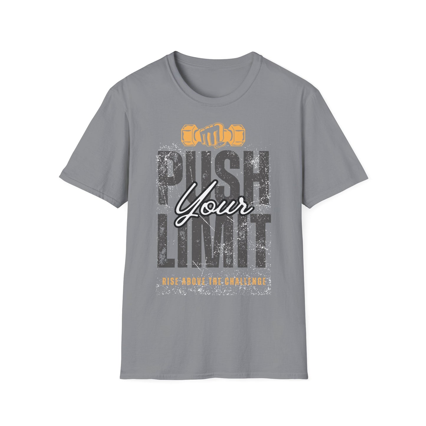 Motivational Fitness T-Shirt - 'Push Your Limit' - Unisex Softstyle Tee for Gym Lovers