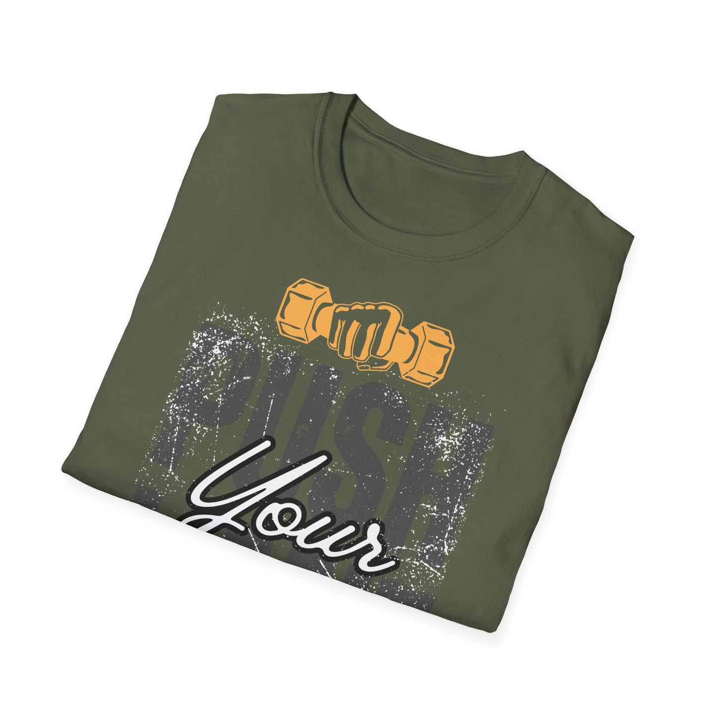 Motivational Fitness T-Shirt - 'Push Your Limit' - Unisex Softstyle Tee for Gym Lovers