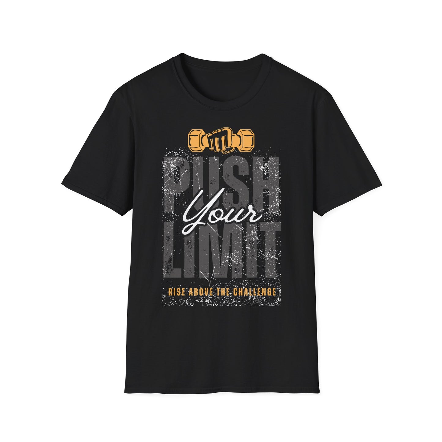 Motivational Fitness T-Shirt - 'Push Your Limit' - Unisex Softstyle Tee for Gym Lovers