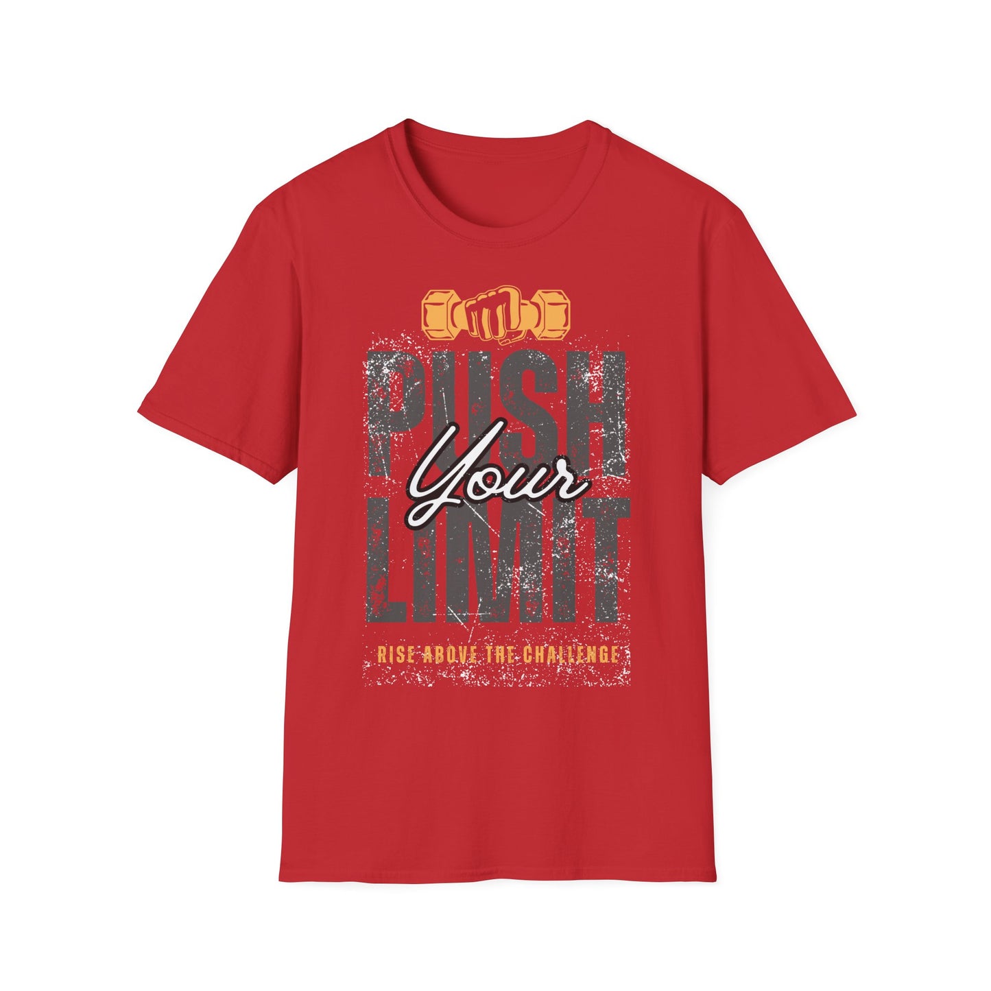 Motivational Fitness T-Shirt - 'Push Your Limit' - Unisex Softstyle Tee for Gym Lovers