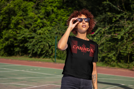 Canada Maple Leaf Floral T-Shirt – Unisex Soft Style
