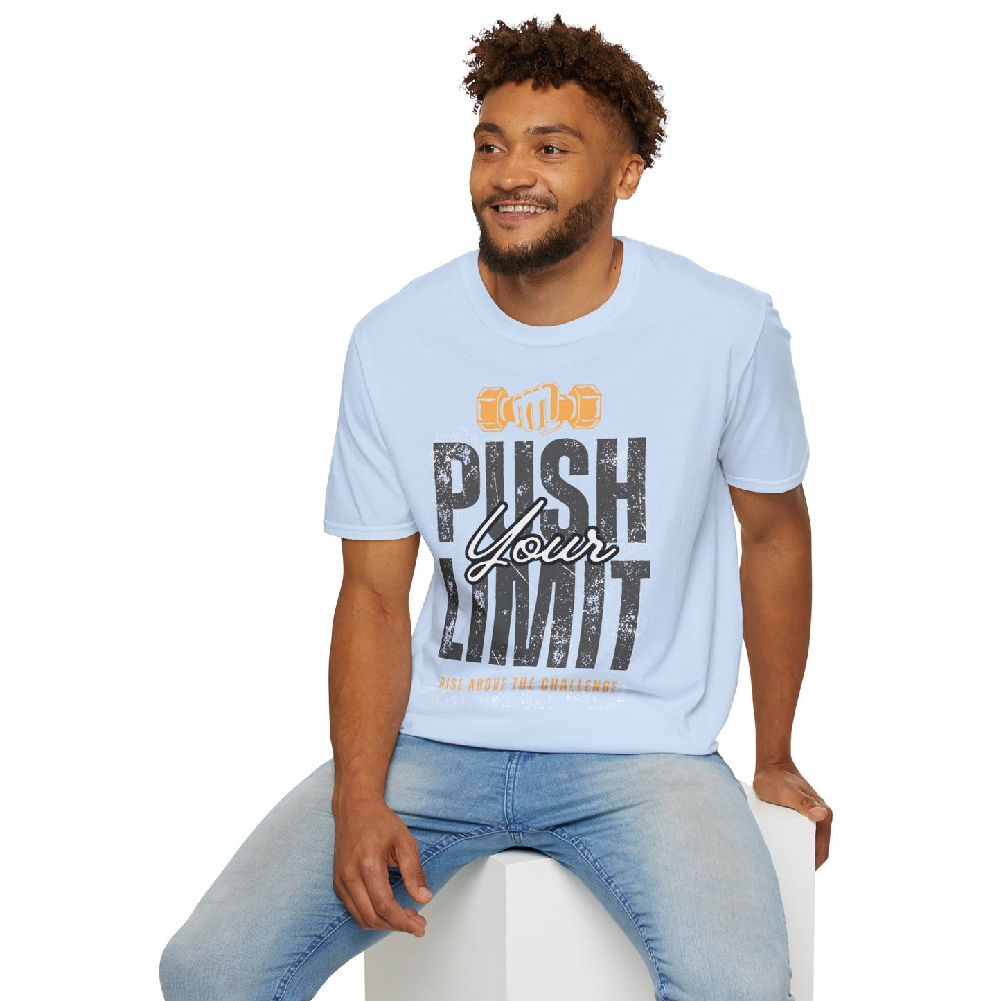 Motivational Fitness T-Shirt - 'Push Your Limit' - Unisex Softstyle Tee for Gym Lovers