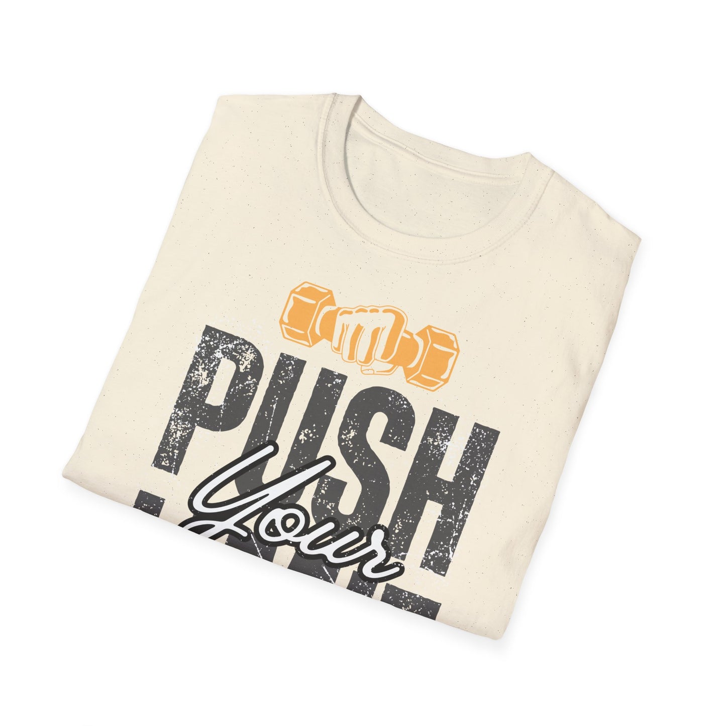 Motivational Fitness T-Shirt - 'Push Your Limit' - Unisex Softstyle Tee for Gym Lovers