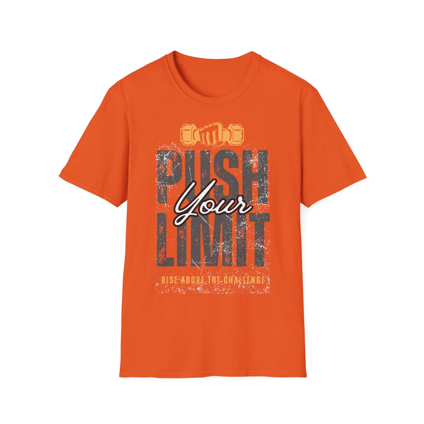 Motivational Fitness T-Shirt - 'Push Your Limit' - Unisex Softstyle Tee for Gym Lovers