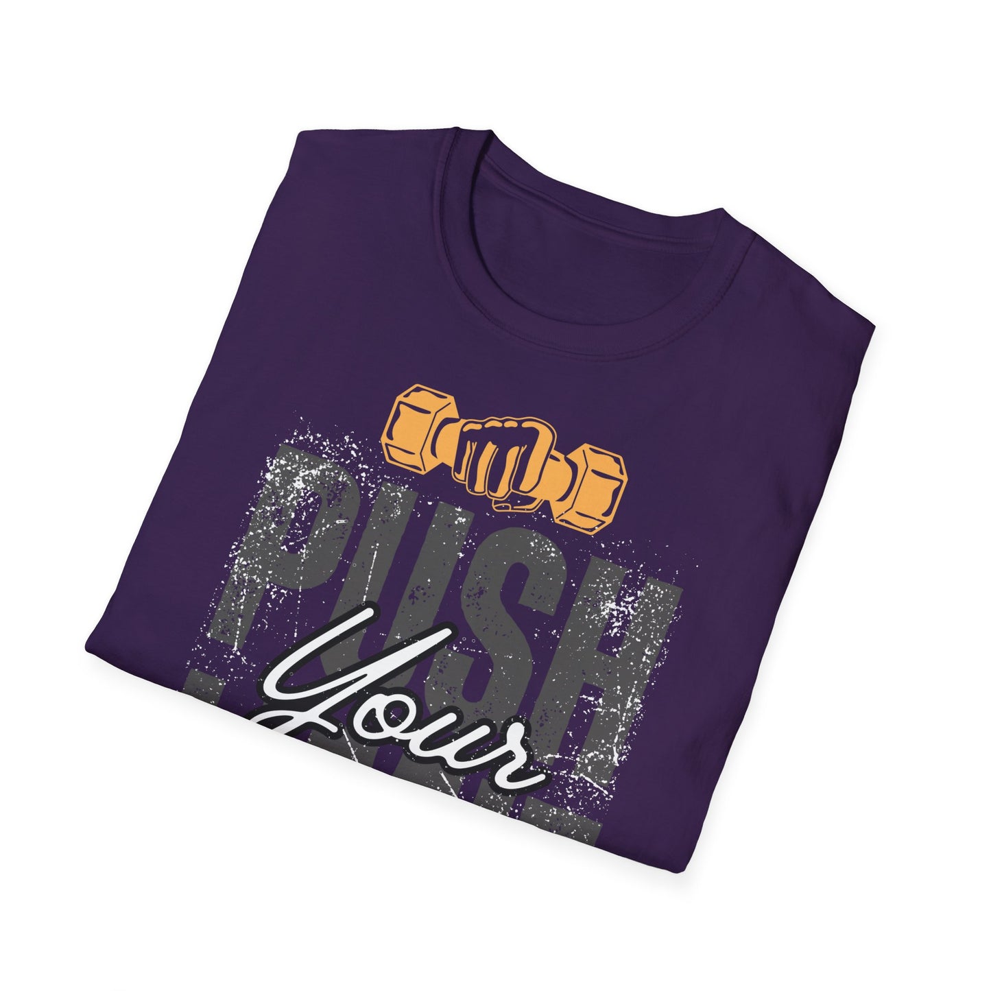Motivational Fitness T-Shirt - 'Push Your Limit' - Unisex Softstyle Tee for Gym Lovers