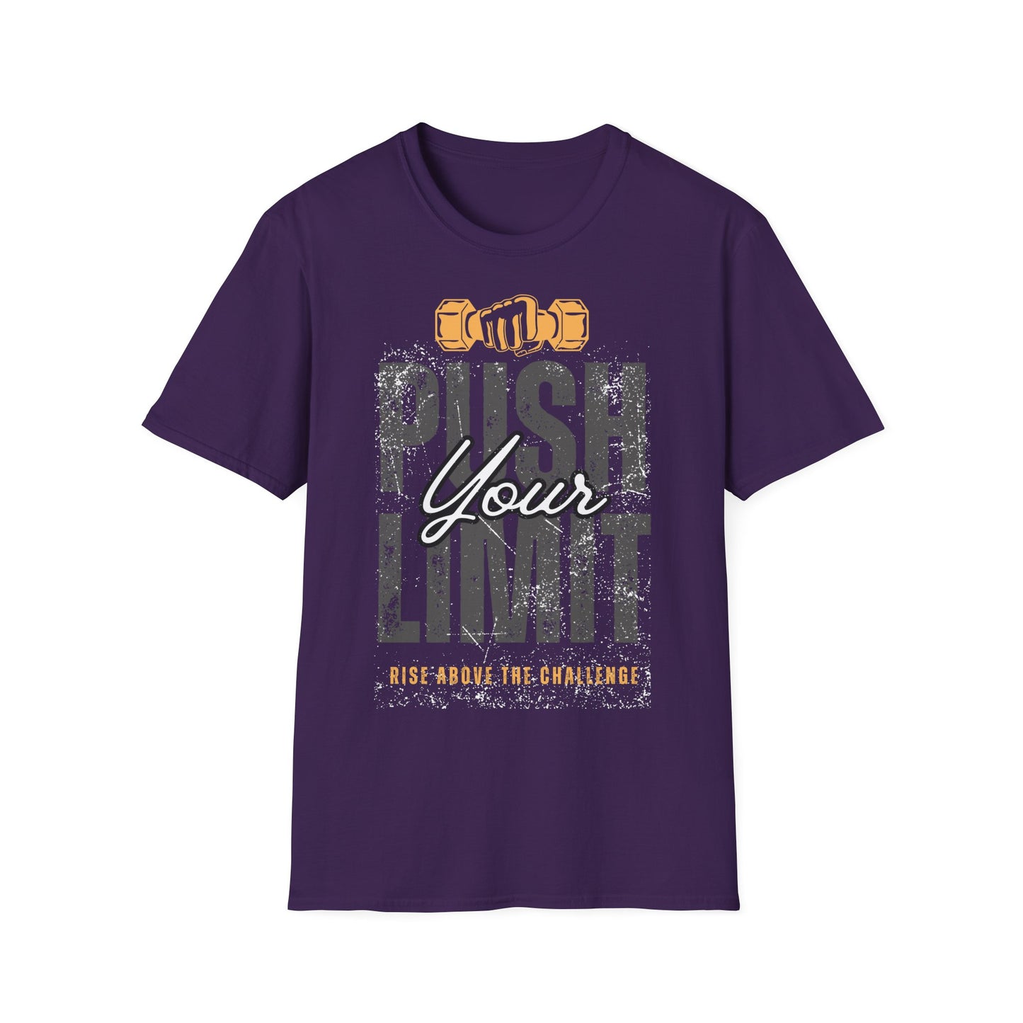 Motivational Fitness T-Shirt - 'Push Your Limit' - Unisex Softstyle Tee for Gym Lovers