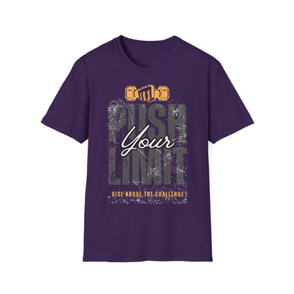 Motivational Fitness T-Shirt - 'Push Your Limit' - Unisex Softstyle Tee for Gym Lovers