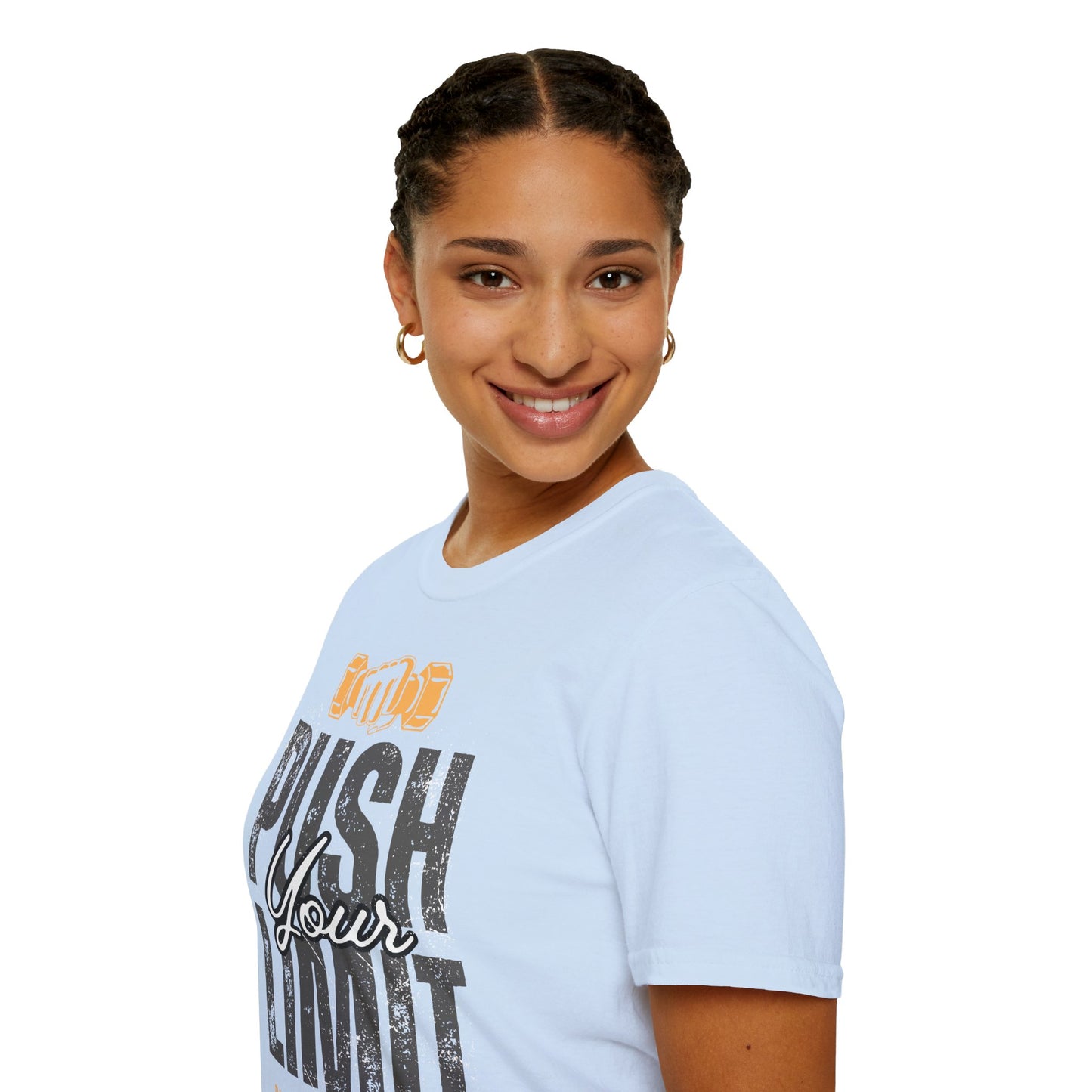 Motivational Fitness T-Shirt - 'Push Your Limit' - Unisex Softstyle Tee for Gym Lovers