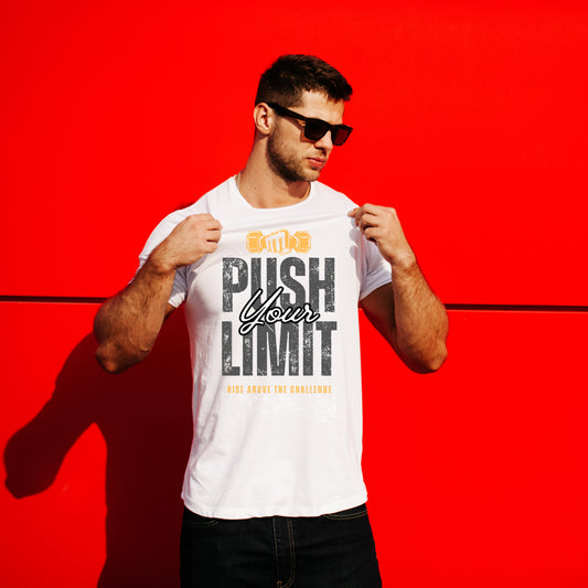 Motivational Fitness T-Shirt - 'Push Your Limit' - Unisex Softstyle Tee for Gym Lovers