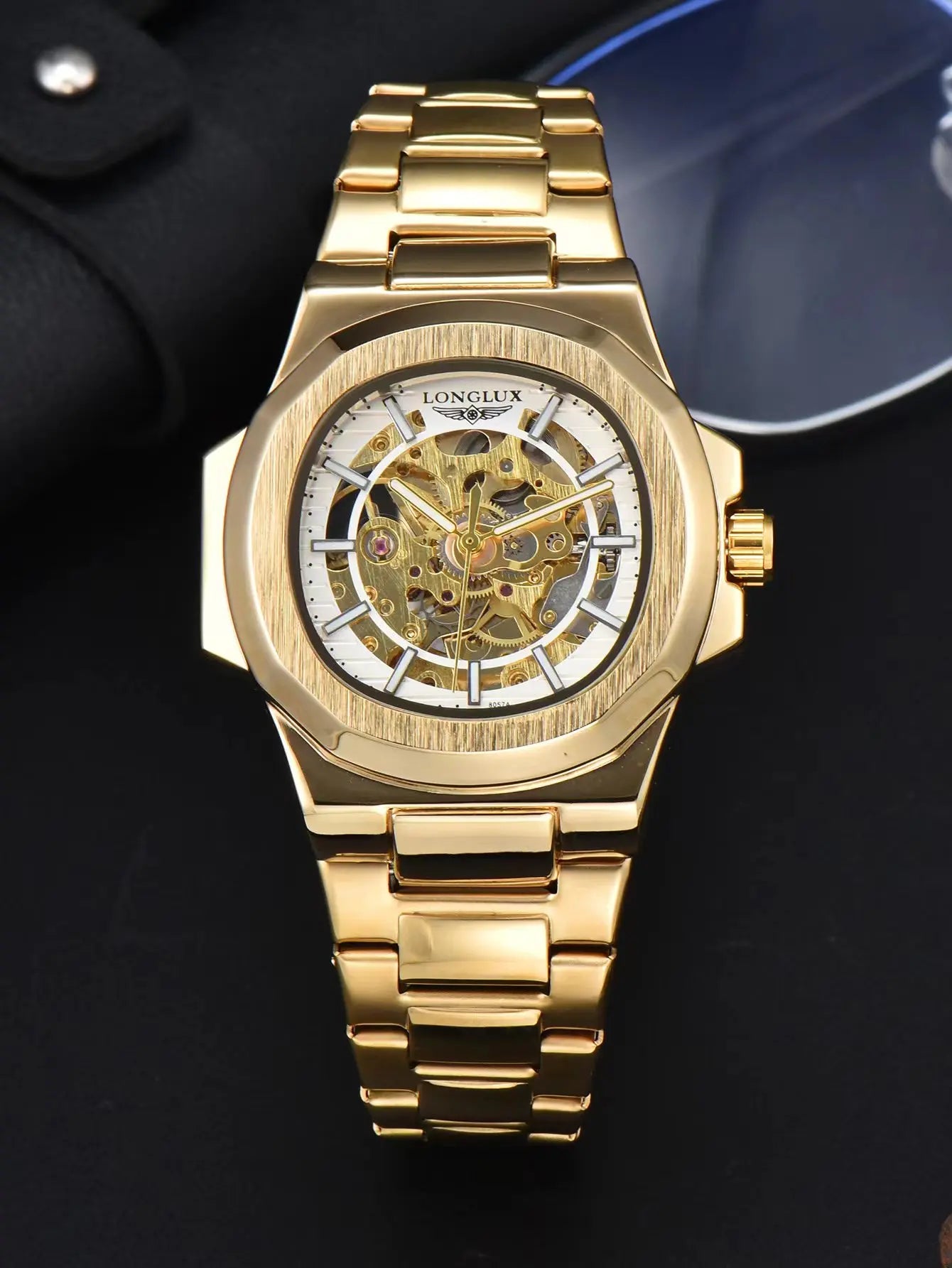 LONGLUX Men's Automatic Skeleton Watch – Luxury Style Meets Mechanical Precision