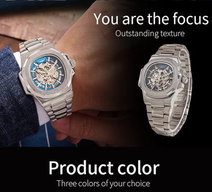 LONGLUX Men's Automatic Skeleton Watch – Luxury Style Meets Mechanical Precision