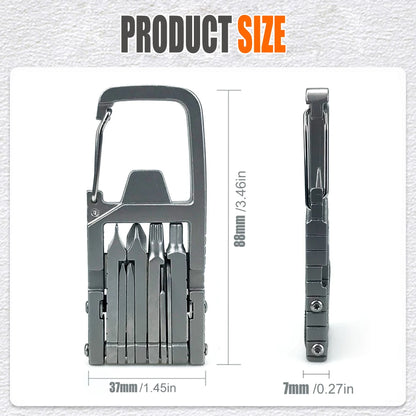 13-in-1 Multifunction Stainless Steel Folding Tool – Mini Outdoor EDC Kit