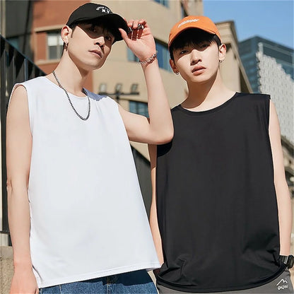 Men’s Solid Color Sleeveless Tank Top – Lightweight, Breathable & Summer-Ready